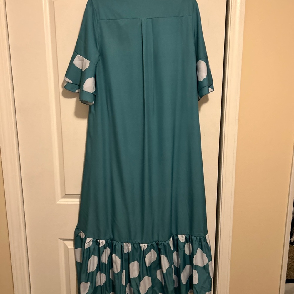 Button up high low dress